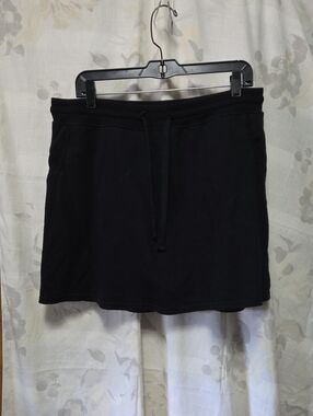 Silverwear Black Drawstring Skort with Comfort Waistband